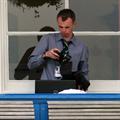Sid prepares for his Radio Scotland commentary duties.jpg